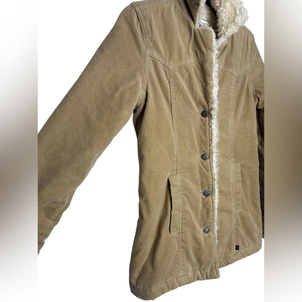 Y2K 90s 2000s Abercrombie & Fitch Jacket XS Penny Lane Faux Fur Lined Corduroy - Picture 7 of 14